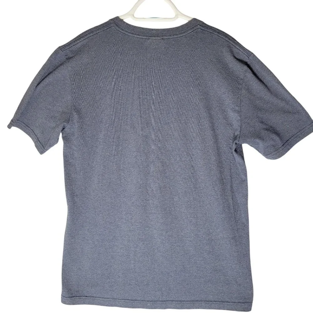 The North Face Mens Tshirt Sz M Gray Red Logo Short Sleeve Active Outdoor Hiking